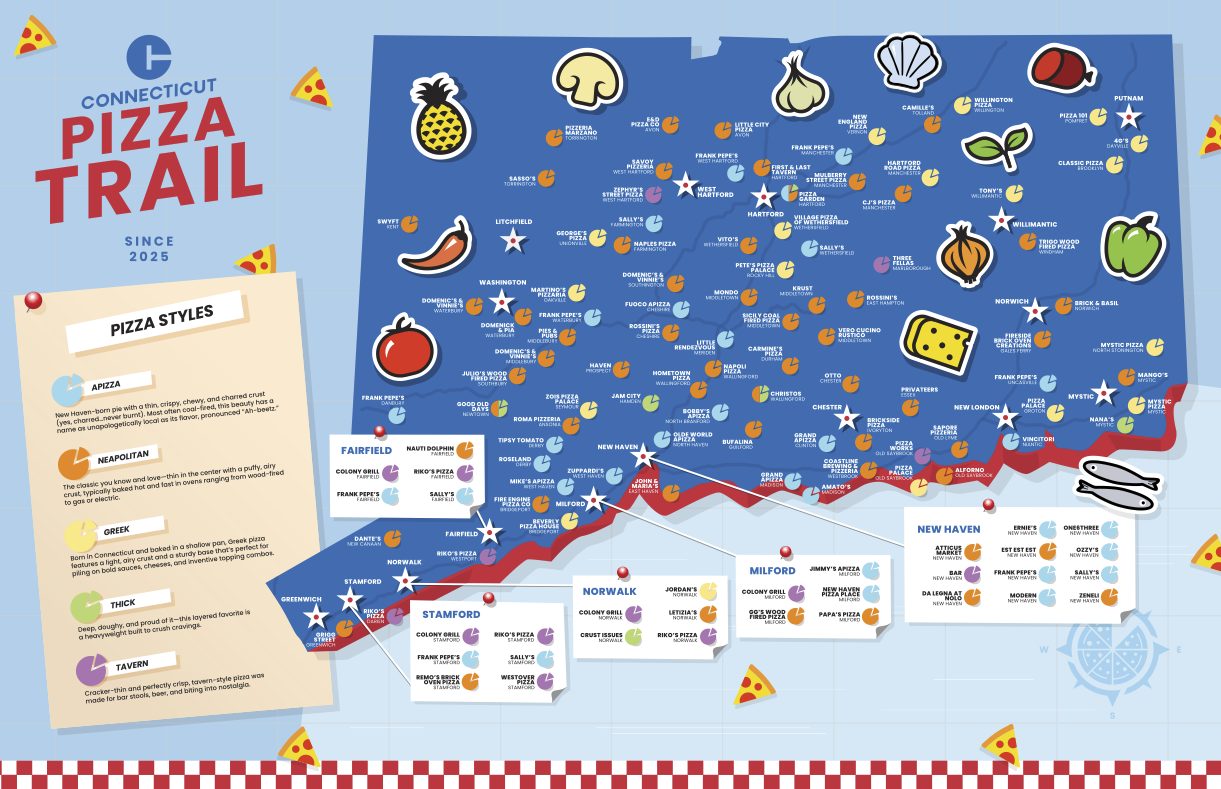 Official CT Pizza Trail Map